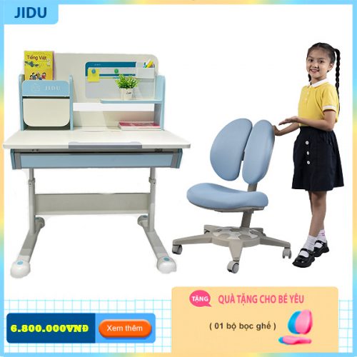 Bộ bàn học chống gù cho trẻ em M-1090 và ghế bóng đá JD-408D